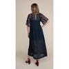 Women's Karolina Dress, Midnight Navy Embroidery - Dresses - 3