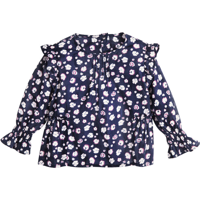 Melissa Top, Mini Pansy Print - Blouses - 1