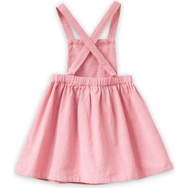 Pinafore Dress, Pink Corduroy - Dresses - 2