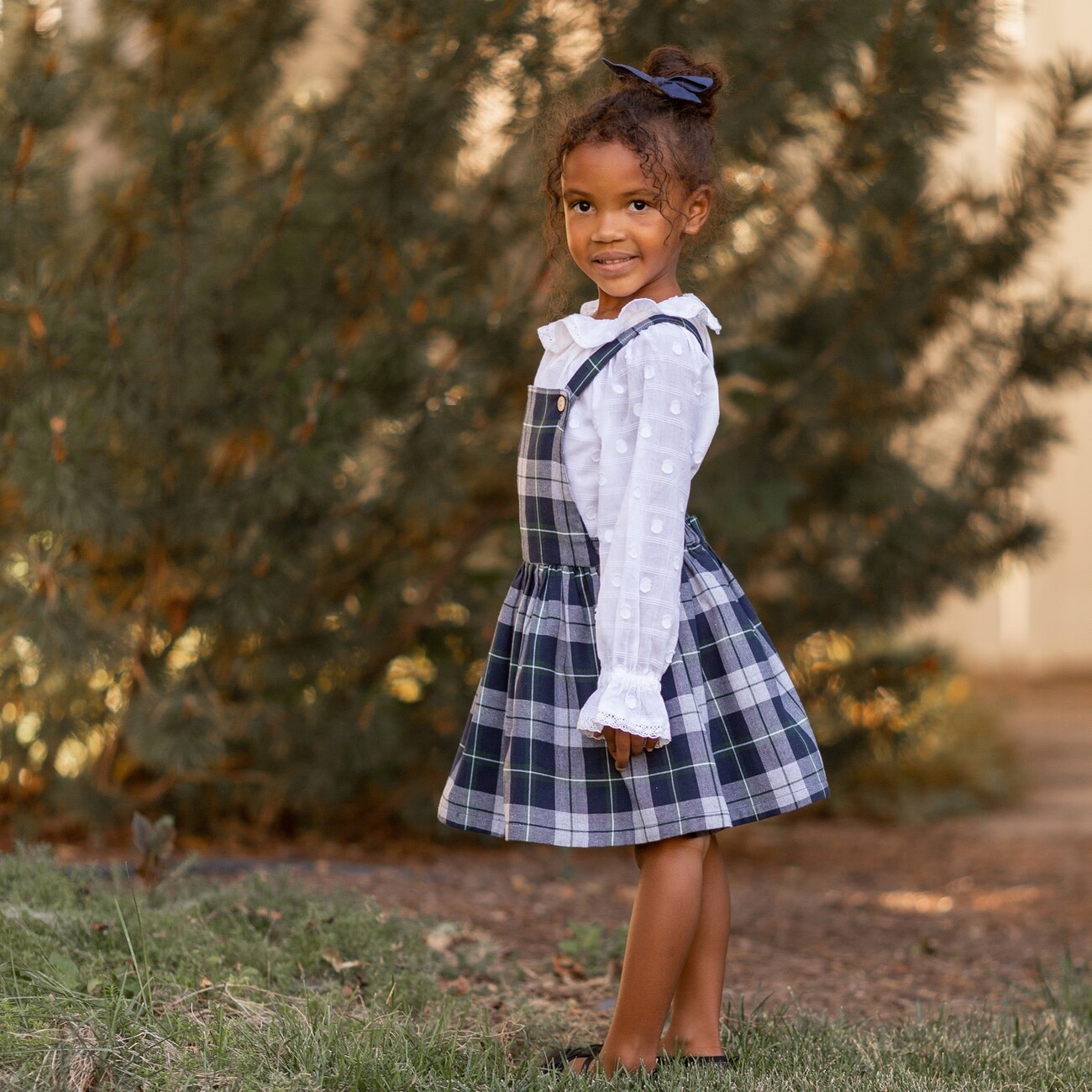 green emerald velvet dress Emerson Plaid Jumper by Cygnet Living, Toddler Girl Jumper Dress, Little Girl Jumper Dress, Green Plaid Jumper Dress, Classic Jumper Dress, Fully