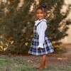 Pinafore Dress, Navy & Green Plaid - Dresses - 2