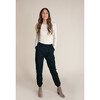 Women's Drake Jogger, Midnight Navy Embroidery - Pants - 3
