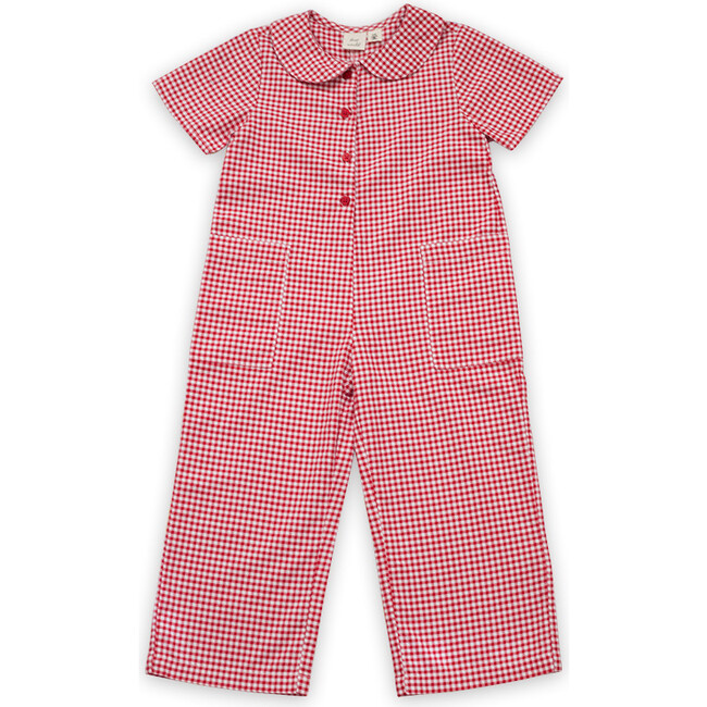 Mae Jumpsuit, Red Gingham Check - Jumpsuits - 3