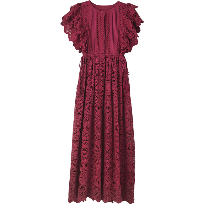Women's Lindsey Dress, Cranberry - Dresses - 1