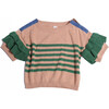 Verbunko Sailor Pullover, Emerald/Pampas Mix - Sweaters - 1 - thumbnail