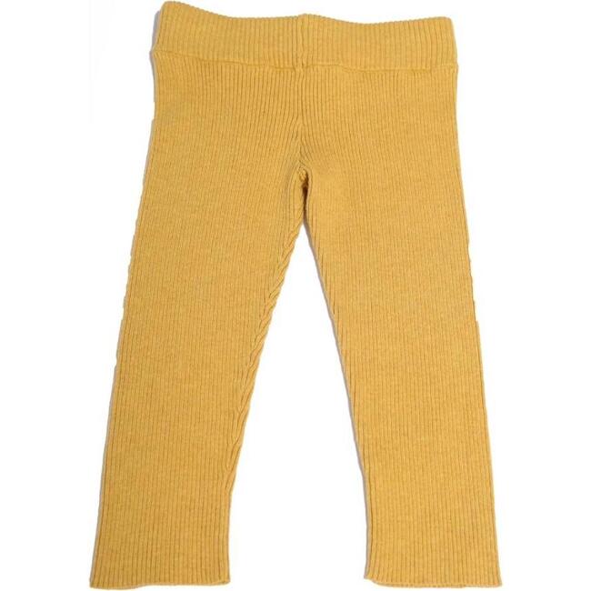 Slim Fit Ribbed Legging, Marigold - Pants - 1