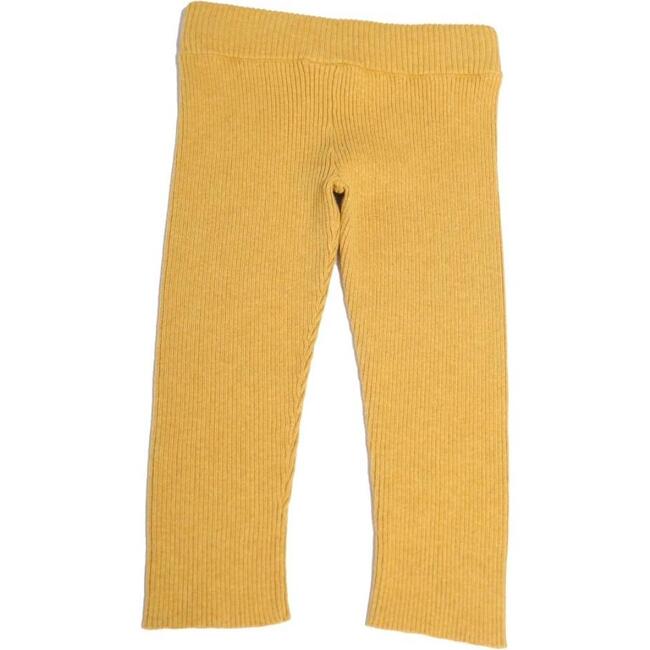Slim Fit Ribbed Legging, Marigold - Pants - 2
