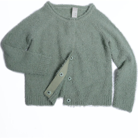 Cotton Classic Crew Neck Cardigan, Bean - Sweaters - 1