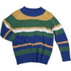 Noah Striped Pullover, Cobalt Mix - Sweaters - 1 - thumbnail