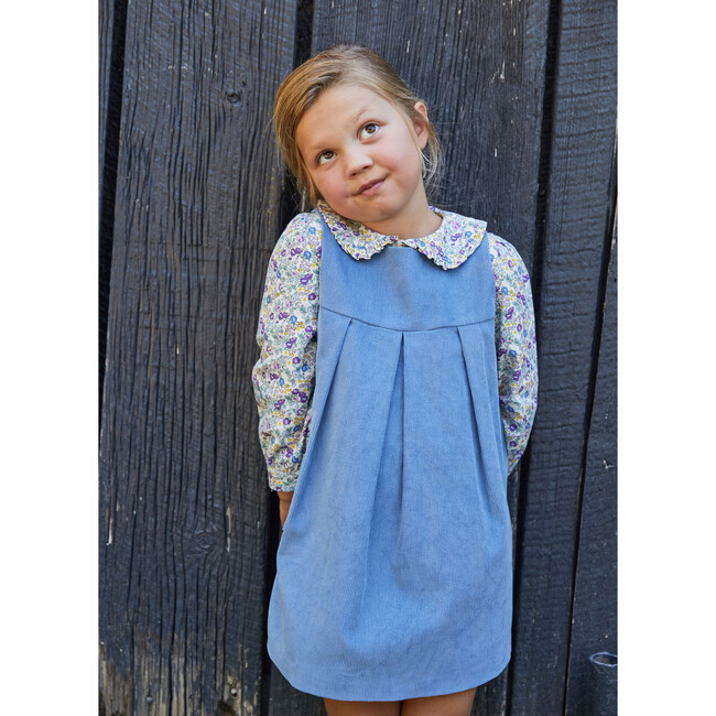 Charleston Jumper, Stormy Blue Corduroy - Little English Dresses ...