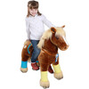 Brown Horse with Long Mane, Medium - Ride-On - 2
