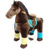 Chocolate Brown Horse with Accessories, Medium - Ride-On - 1 - thumbnail
