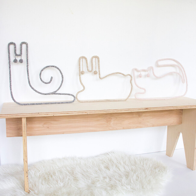 Rabbit Wall Hanging, Oatmeal - Wall Décor - 3