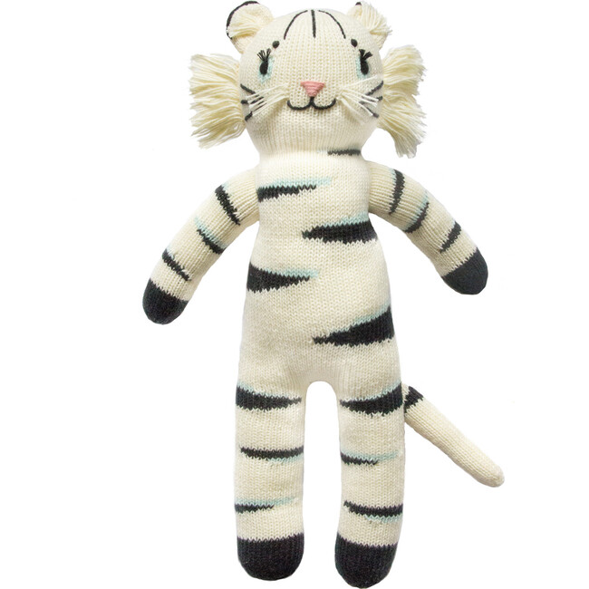 Zig Zag the Tiger Doll, White/Black