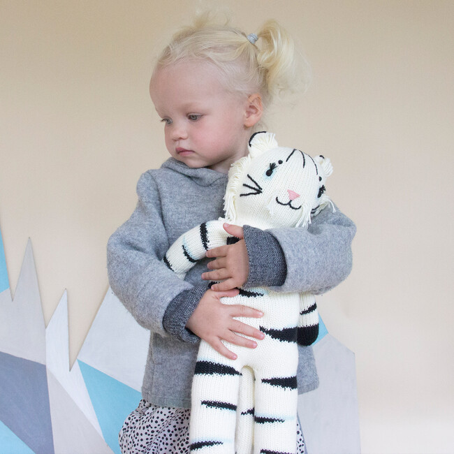 Zig Zag the Tiger Doll, White/Black - Plush - 3