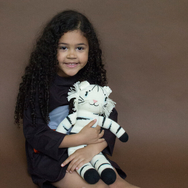 Zig Zag the Tiger Doll, White/Black - Plush - 4