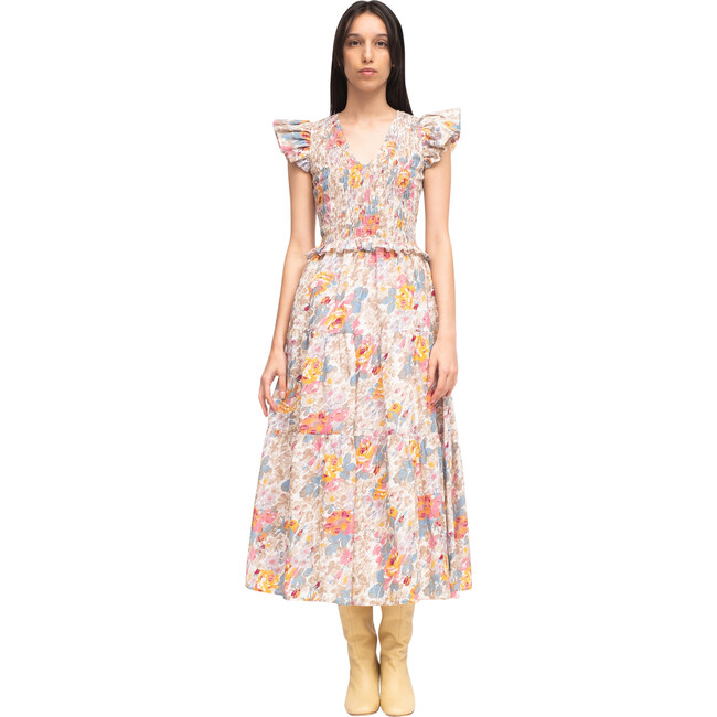 Women's Ines Midi Dress, Cream - Dresses - 1