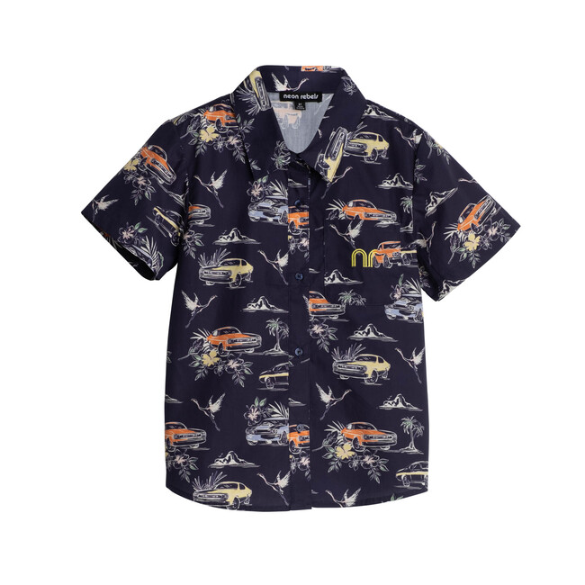 Billie Poplin Shirt, Blueprint Muscle Car - Shirts - 1