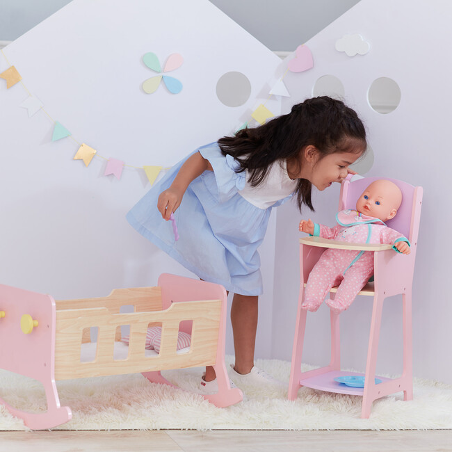 Modern Nordic Princess Baby Doll High Chair - Doll Accessories - 6