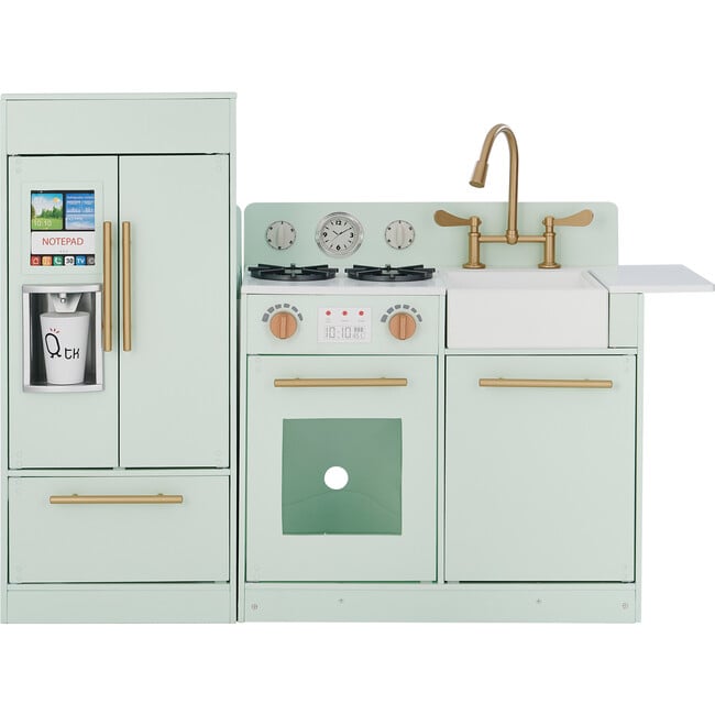 Little Chef Charlotte Modern Play Kitchen, Mint/Gold - Play Kitchens - 3