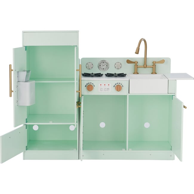 Little Chef Charlotte Modern Play Kitchen, Mint/Gold - Play Kitchens - 4