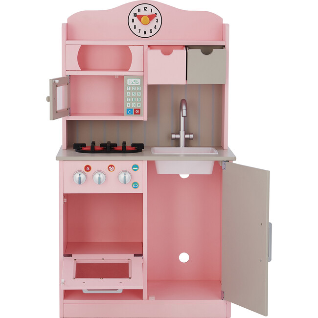 Little Chef Florence Classic Play Kitchen, Pink/Grey - Teamson Kids Play Kitchens | Maisonette