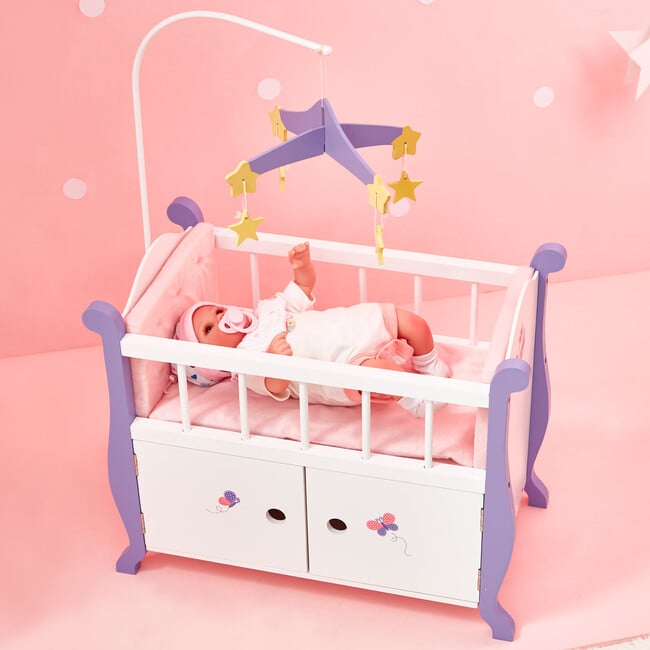 Little Princess 18" Doll Baby Nursery Bed with Cabinet - Doll Accessories - 2
