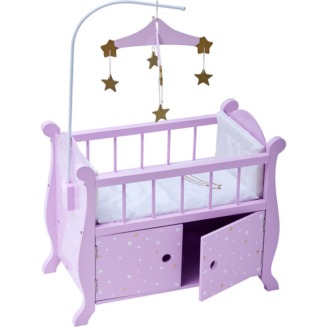 Twinkle Stars Princess Nursery Crib Bed - Doll Accessories - 4