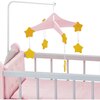 Polka Dots Princess Baby Doll Nursery Bed with Cabinet, Grey - Doll Accessories - 4