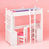 Little Princess 18" Doll College Dorm Double Bunk Desk, White - Doll Accessories - 2