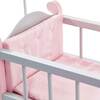 Polka Dots Princess Baby Doll Nursery Bed with Cabinet, Grey - Doll Accessories - 5