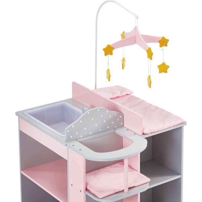 Polka Dots Princess Baby Doll Changing Station, Grey - Olivia's Little ...
