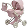 Polka Dots Princess Baby Doll Deluxe Stroller, Pink & Grey - Doll Accessories - 1 - thumbnail