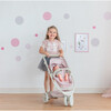 Polka Dots Princess 2-in-1 Baby Doll Stroller, Pink/Grey - Doll Accessories - 4 - thumbnail