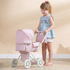 Polka Dots Princess Baby Doll Deluxe Stroller, Pink & Grey - Doll Accessories - 2 - thumbnail