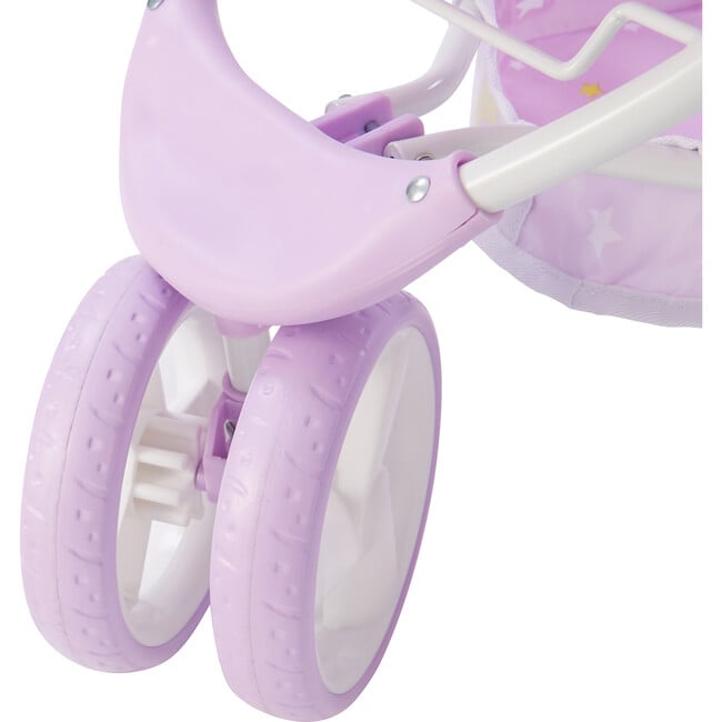 Twinkle Stars Princess 2-in-1 Baby Doll Stroller, Purple - Doll Accessories - 7