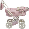 Polka Dots Princess Baby Doll Deluxe Stroller, Pink & Grey - Doll Accessories - 5