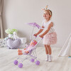 Baby Doll Stroller with Parasol, Purple/Stars - Doll Accessories - 2