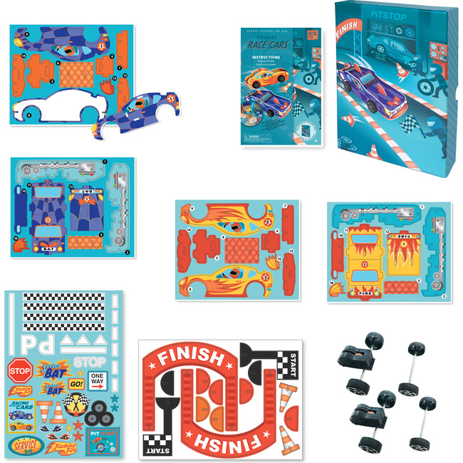 Totally Race Cars Build Your Own Pull-back Cars - Arts & Crafts - 2