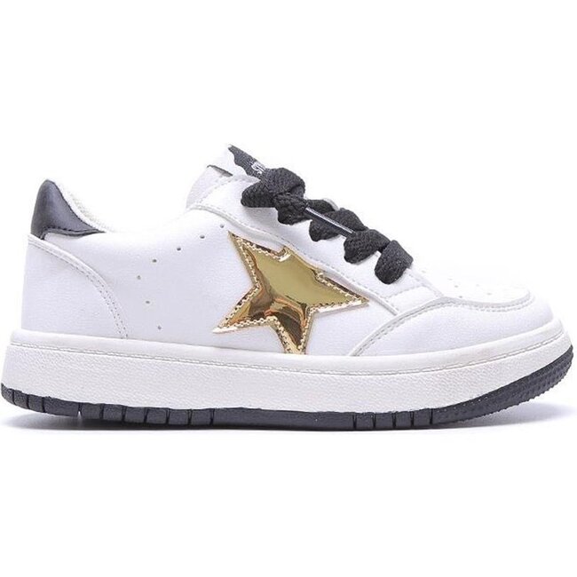 Drew Sneaker, White & Gold