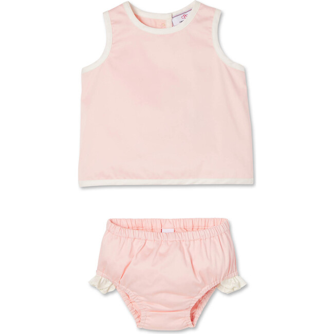 Poppy Dress and Bloomer Set, Impatiens Pink
