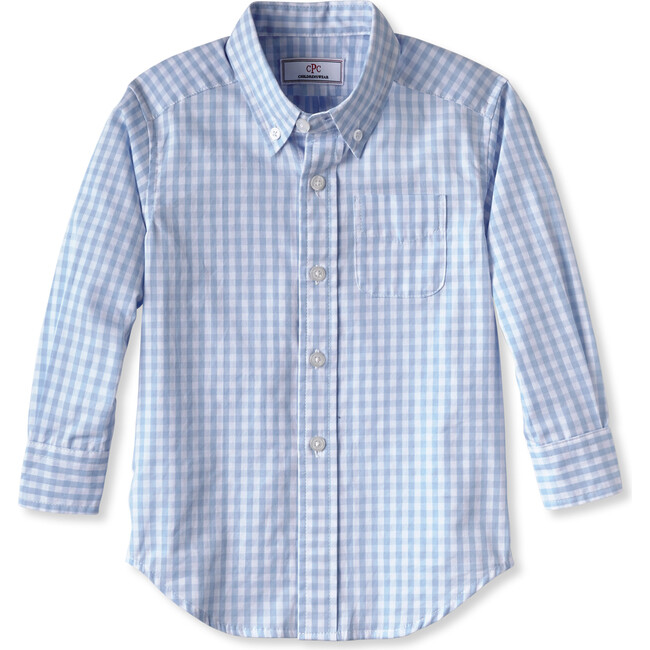 Long Sleeve Owen Button Down, Nantucket Breeze Gingham - Shirts - 1 - zoom