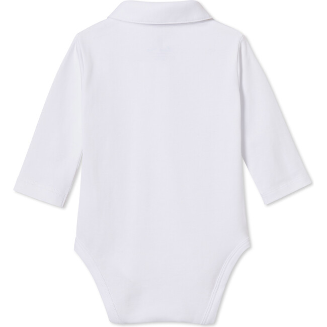 Long Sleeve Hayes Polo Onesie, Bright White