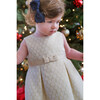 Gemma Party Dress, Gold Damask - Dresses - 2
