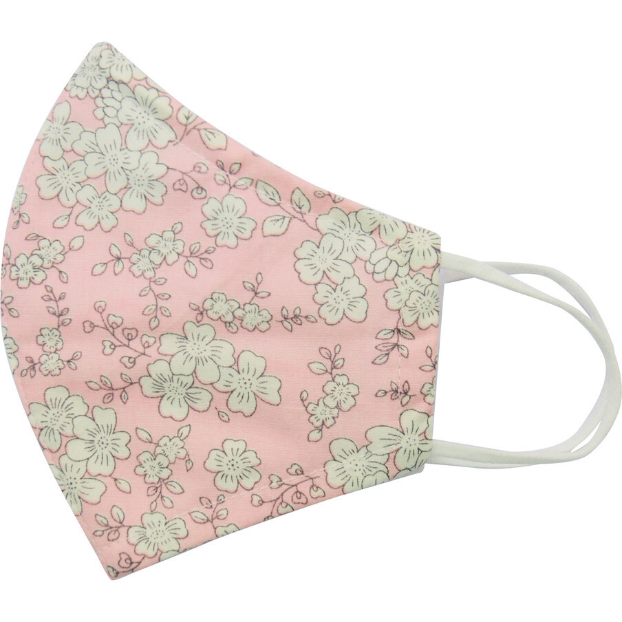 Cotton Face Mask, Light Pink Floral - Face Masks - 1
