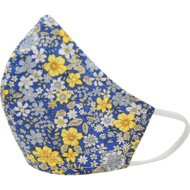 Cotton Face Mask, Spring Blue Floral - Other Accessories - 1