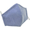 Cotton Face Mask, Navy Seersucker Stripe - Face Masks - 1 - thumbnail