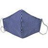 Cotton Face Mask, Mini Blue Check - Face Masks - 1 - thumbnail