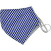 Cotton Face Mask, Mini Blue Check - Face Masks - 2