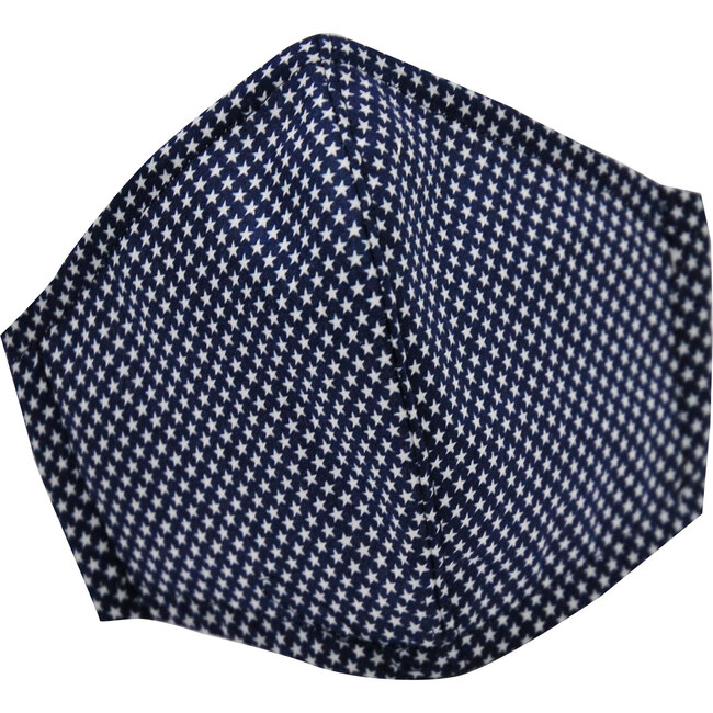 Adult Cotton Face Mask, Navy Mini Stars - Face Masks - 1